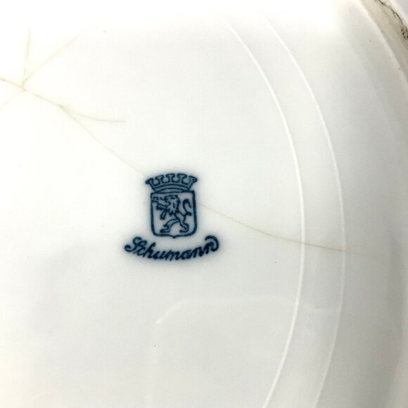 Ca 1920 Schumann Bavaria Dresden Plate Reticulated, Scalloped and Gold Leaf Edge - Picture 3 of 10